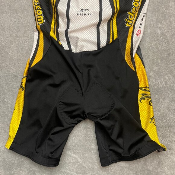 Primal Men's Triathlon Suit Size XL Full Zip Black and Yellow Ride on Bikes - Picture 9 of 11